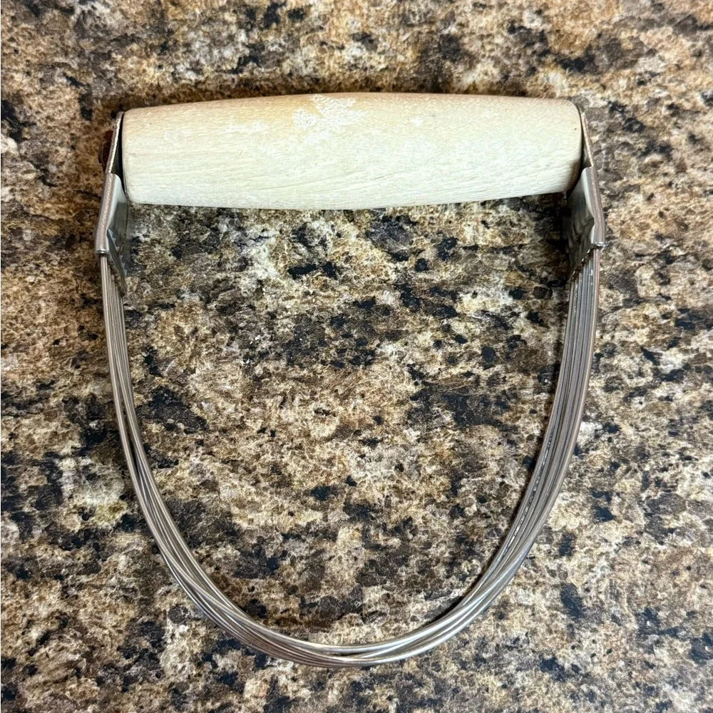Stainless Steel Dough Blender‎ with Wooden Handle